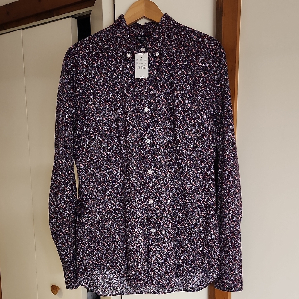 NWT Mens J. Crew Buttondown Floral pattern Size large